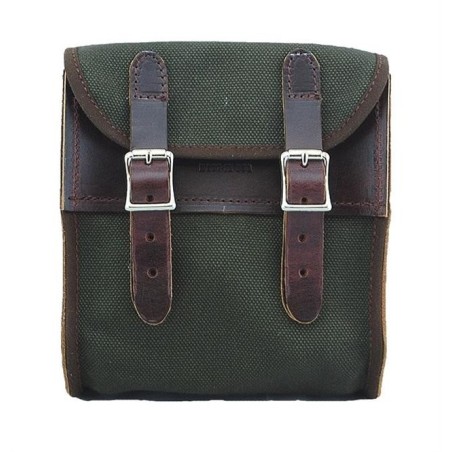Universal Leather Sissy Bar Bag - Army Green Canvas