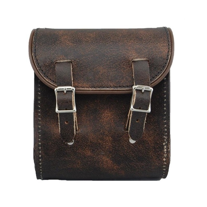 Universal Leather Sissy Bar Bag - Rustic Brown