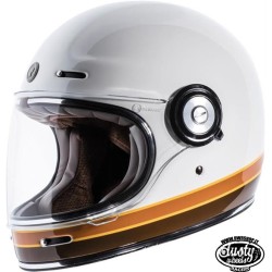 T-1 Iso Bars Torc Retro Full Face Helmet Gloss White
