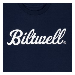 BILTWELL SCRIPT T-SHIRT BLU NAVY