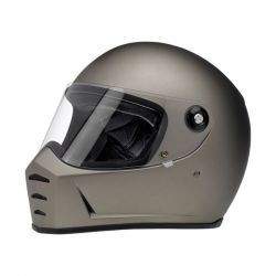 BILTWELL Lane Splitter Helmet, ECE Approved, Flat Titanium
